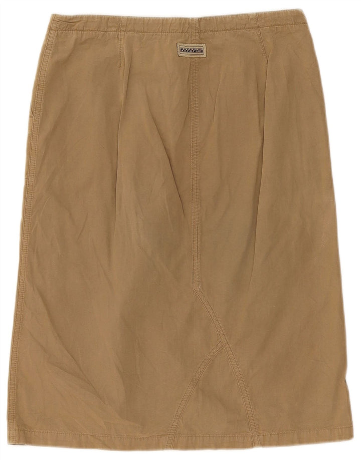 Napapijri Dame Midi Nederdel IT 44 Medium W32 Brun Bomuld