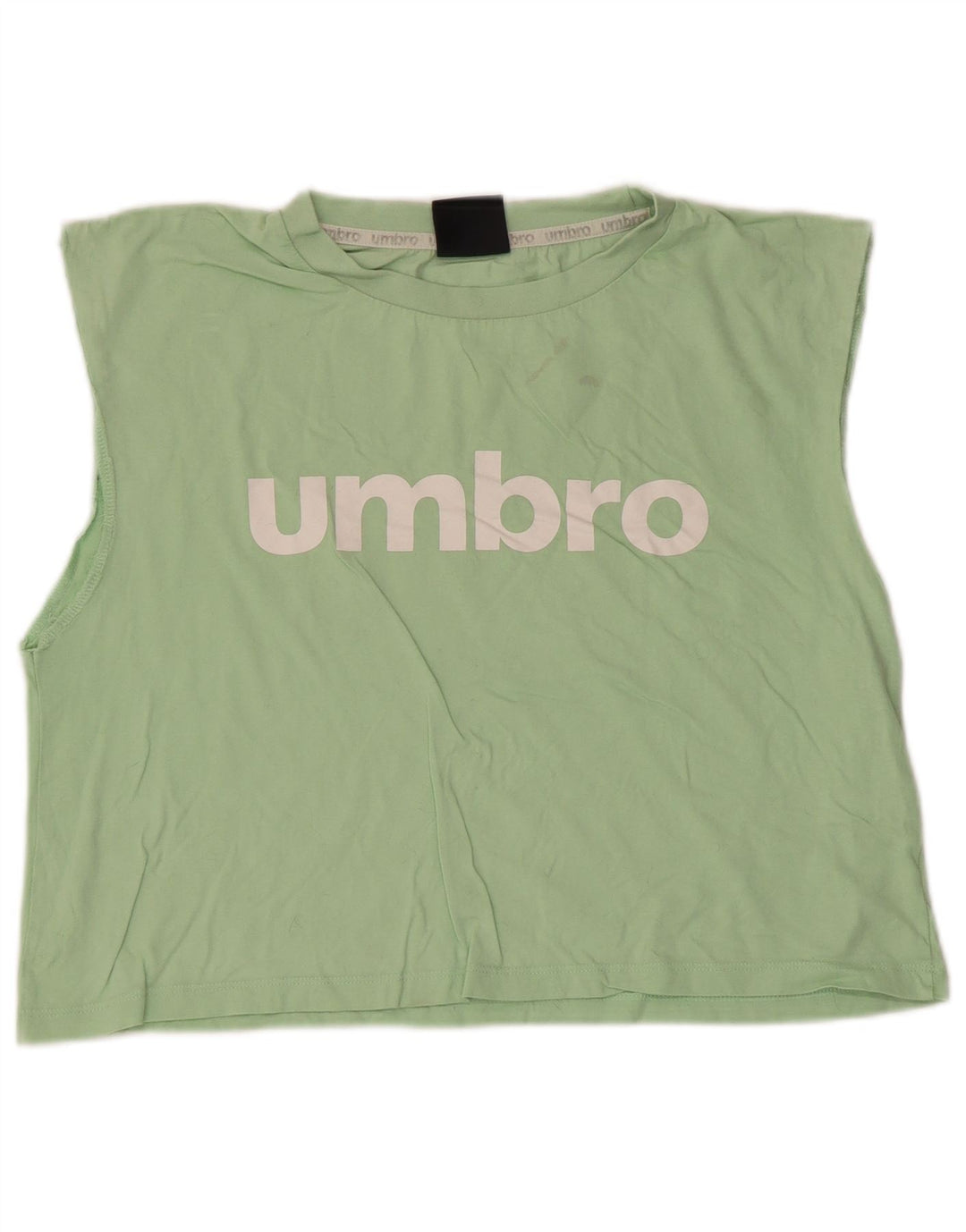 Umbro Womens Crop Graphic Vest Top UK 14 Large Green