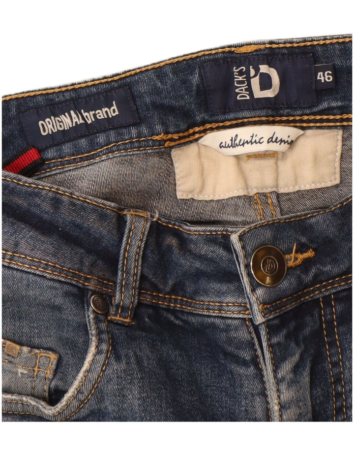 Dacks Dame Distressed Slim Jeans IT 46 Large W30 L29 Blå Bomuld