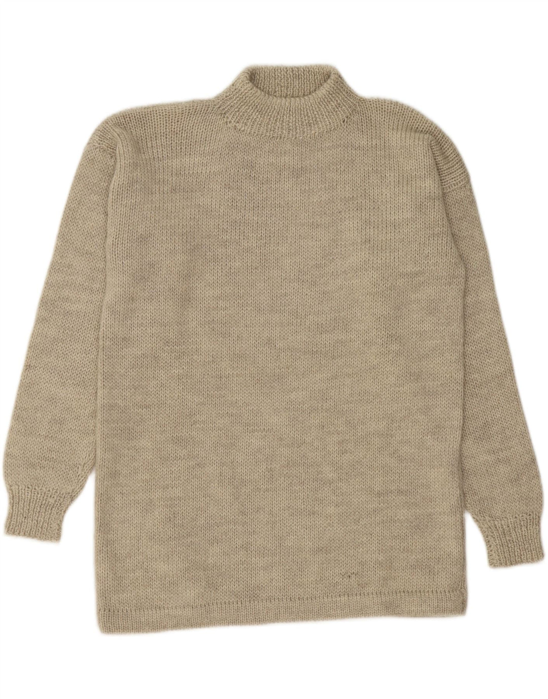 VINTAGE Womens Turtle Neck Jumper Sweater UK 20 2XL Beige Vintage Vintage and Second-Hand Vintage from Messina Hembry 