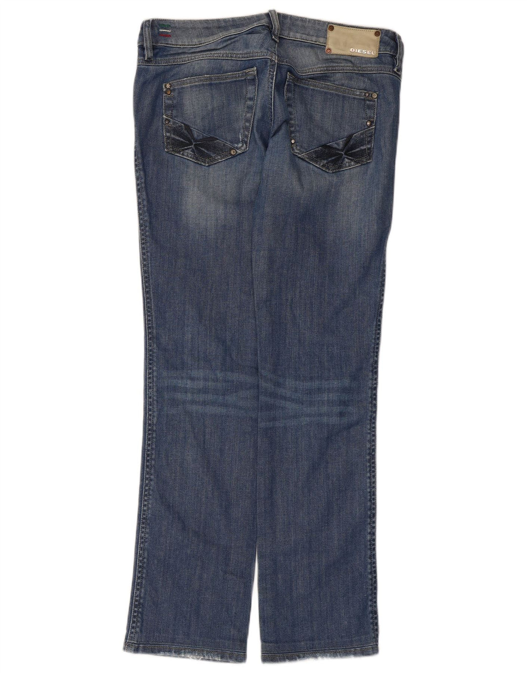 Diesel Dame Lhela Straight Jeans W28 L32 Blå Bomuld