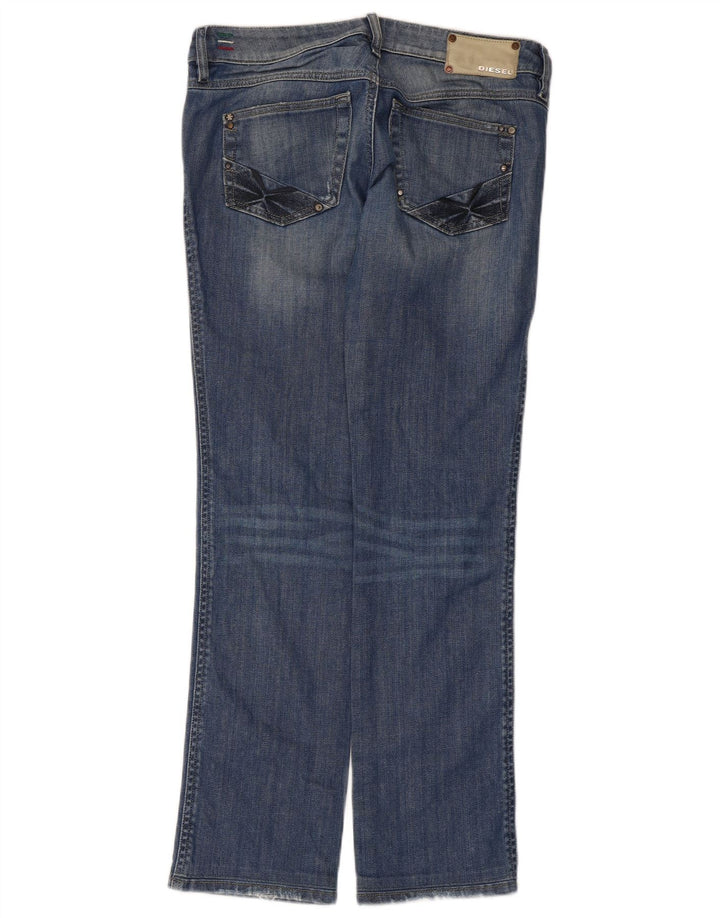 Diesel Dame Lhela Straight Jeans W28 L32 Blå Bomuld