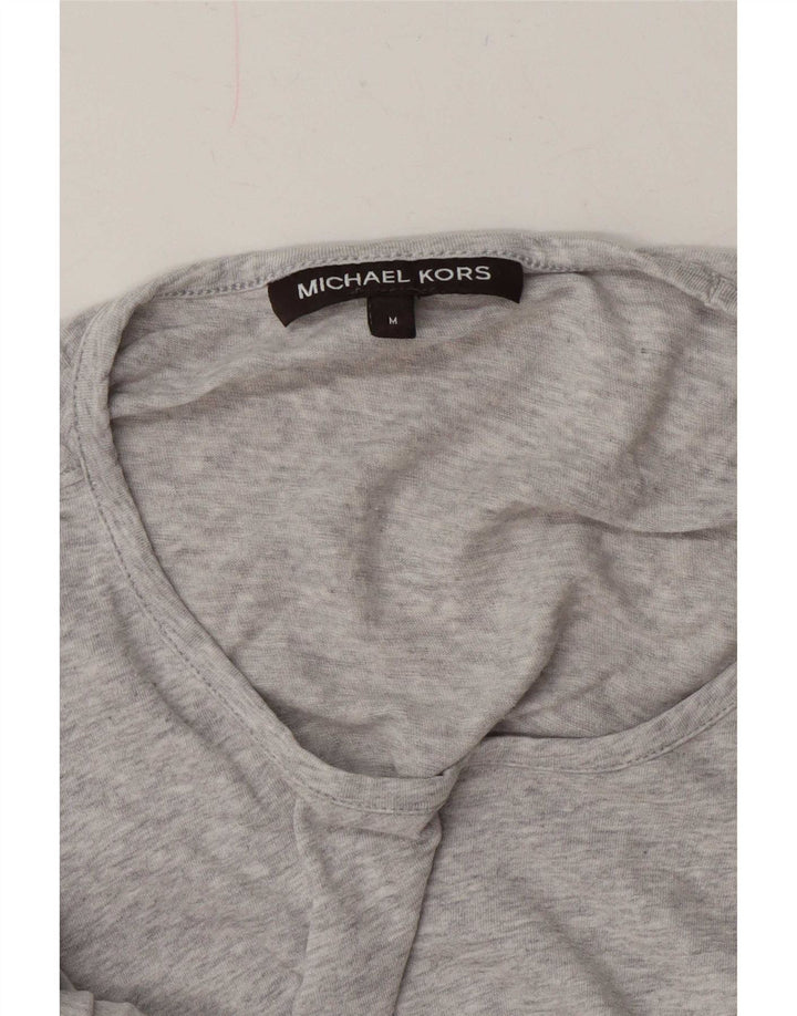 Michael Kors Herre grafisk T-shirt Top Medium Grey Flecked