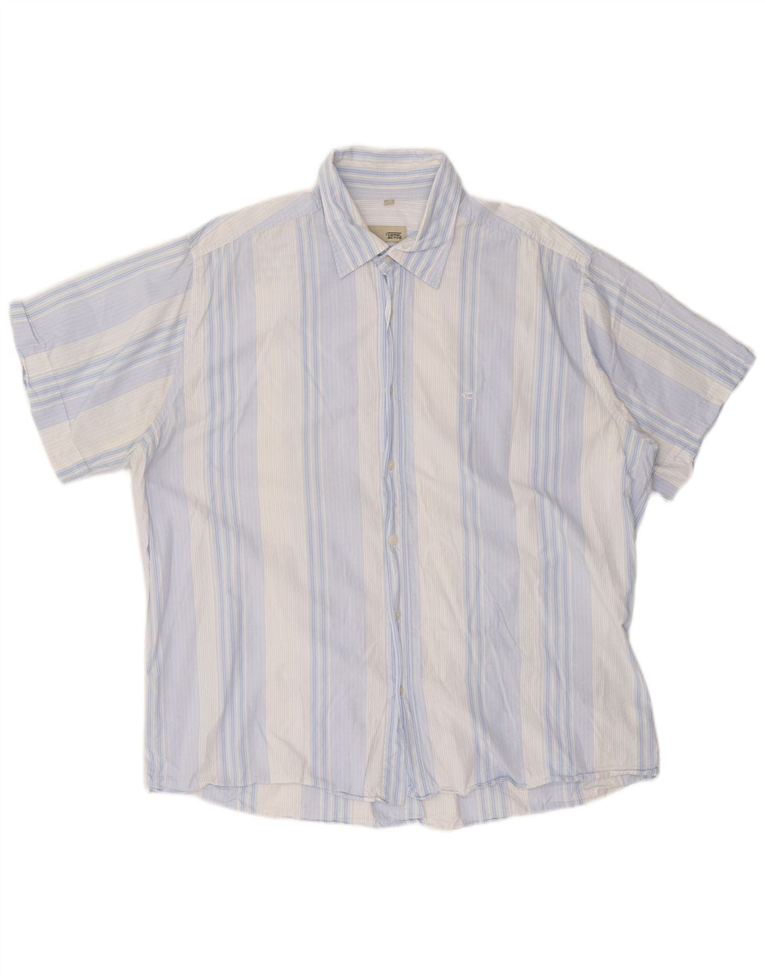 CAMEL ACTIVE Slim kortærmet skjorte til mænd 2XL blå stribet