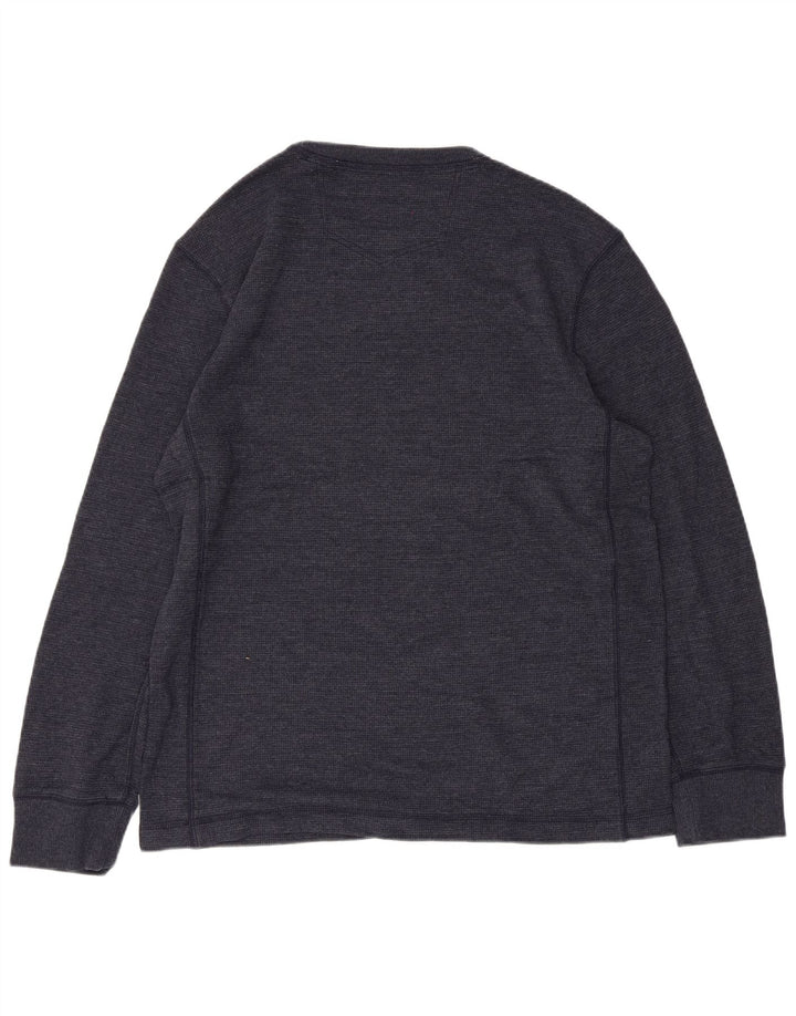 EDDIE BAUER Herre Top Langærmet Medium Navyblå Bomuld