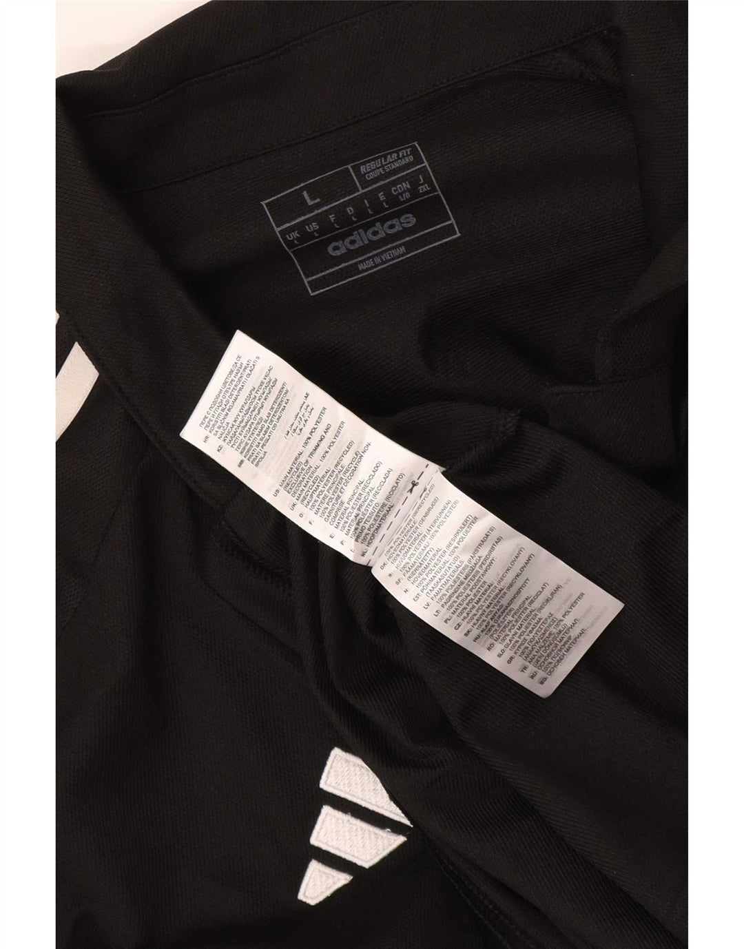 Adidas Herre Aeroready Graphic Regular Fit Polo Shirt Large Black Polyester