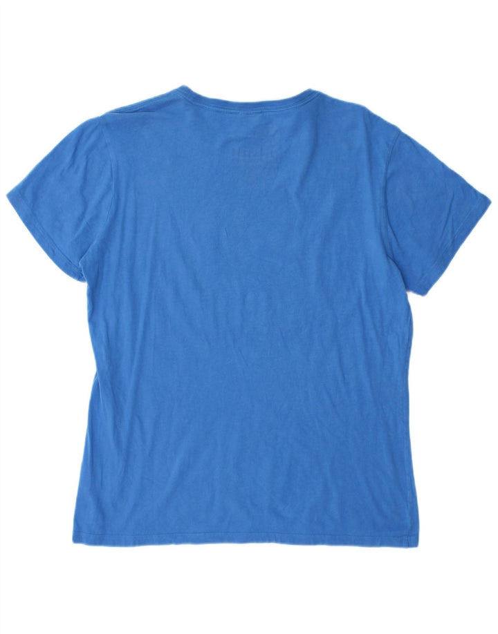 Puma Herre Grafisk T-Shirt Top Stor Blå Bomuld