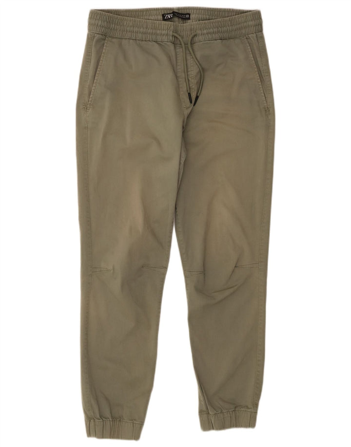 Zara Herre Joggers Chino Bukser Medium W31 L27 Khaki