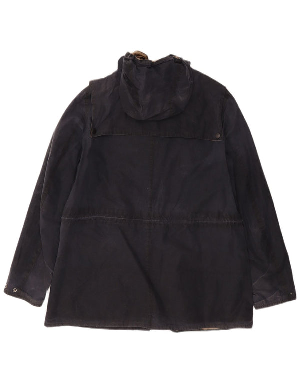 Barbour Dame Hættejakke i voksbehandlet bomuld UK 12 medium Navy Blue