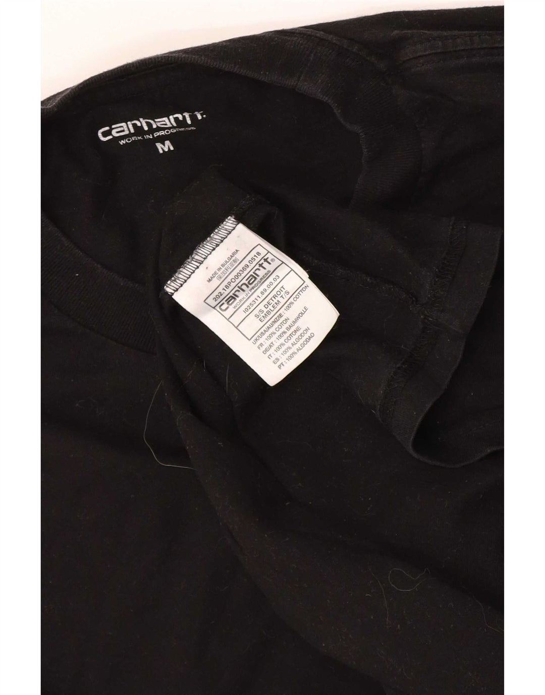 Carhartt Herre grafisk T-shirt Top Medium Sort Bomuld