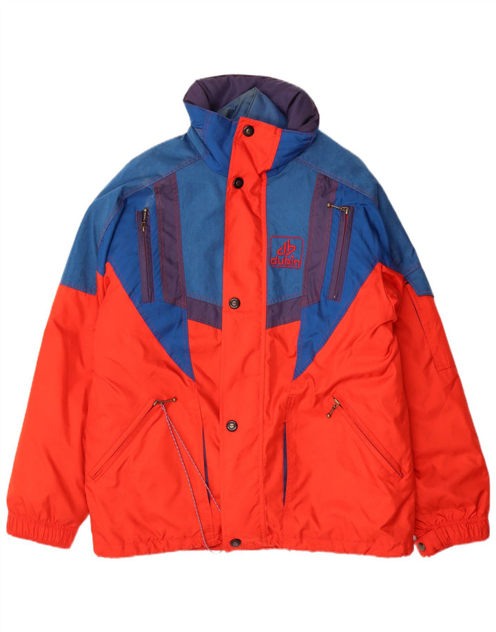 Dubin Herre Loose Fit Skijakke IT 46 Lille Rød Colourblock Polyester