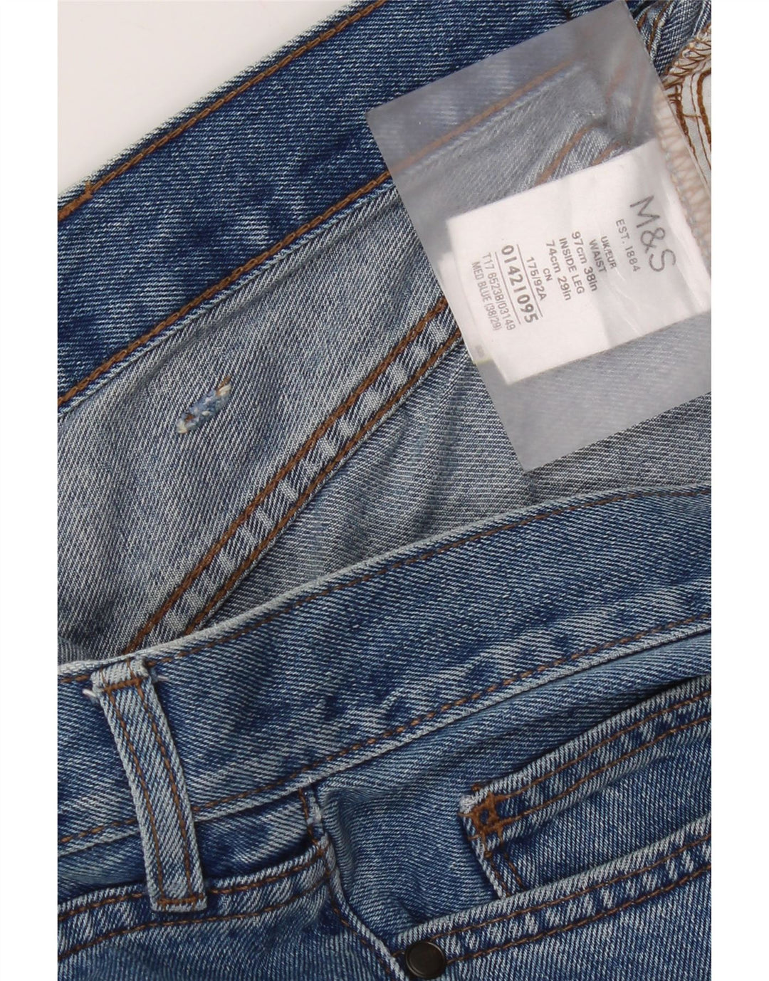 Marks & Spencer Straight Jeans til mænd W36 L29 blå bomuld