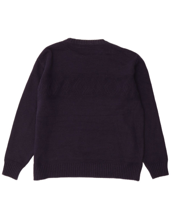 Marks & Spencer Mens Boat Neck Jumper Sweater Large Navy Blue Acrylic