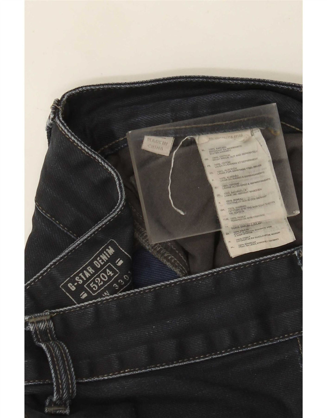 G-Star Herre 3301 Graphic Cargo Jeans W30 L33 Sort Bomuld