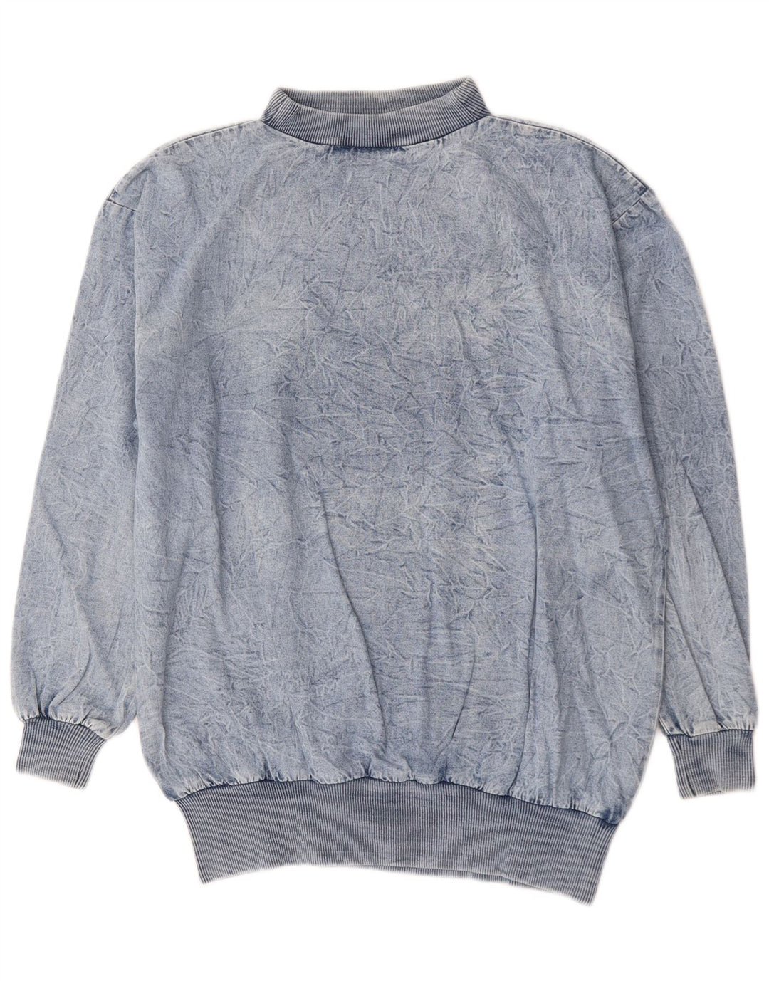Vintage Dame Oversized Sweatshirt Jumper EU 44 XL Blå Bomuld