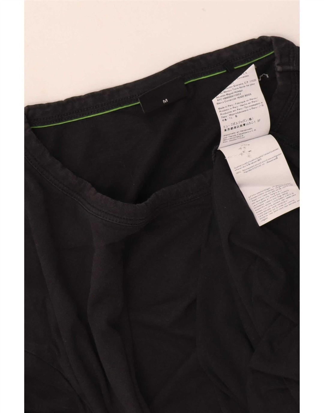 Hugo Boss Herre T-Shirt Top Medium Sort Bomuld