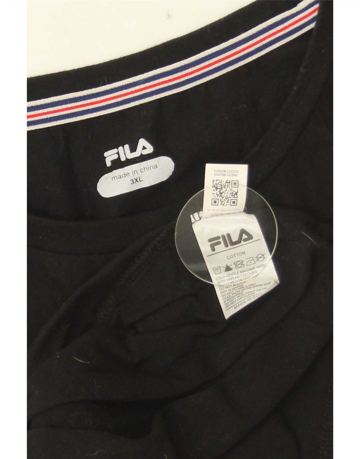 Fila Herre T-Shirt Top 3XL Sort Bomuld