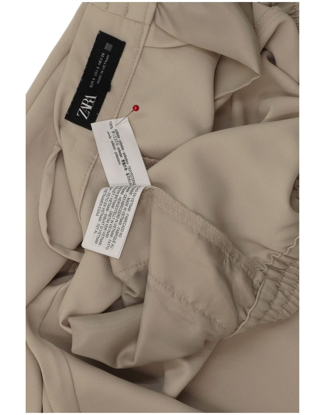 Zara Dame tilspidsede Casual Bukser Små W26 L25 Grå Polyester