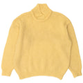 VINTAGE Womens Turtle Neck Jumper Sweater UK 16 Large Yellow