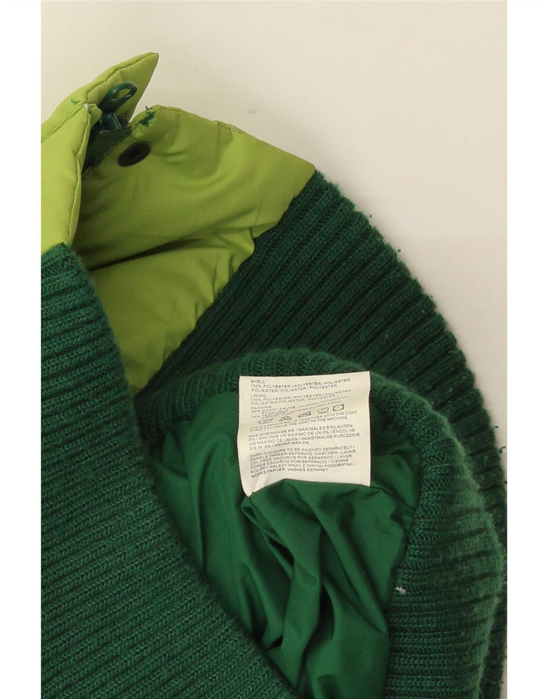 Only Womens Polstret Gilet UK 10 Small Green Colourblock Polyester
