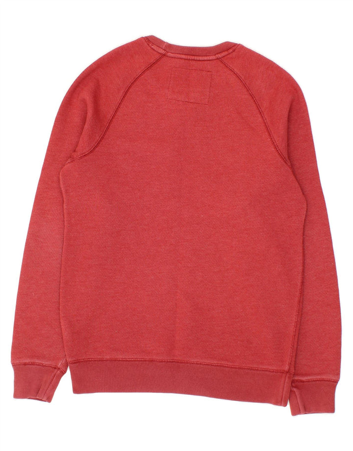 JACK WILLS Mens Graphic Sweatshirt Jumper Small Red Cotton Vintage Jack Wills and Second-Hand Jack Wills from Messina Hembry 