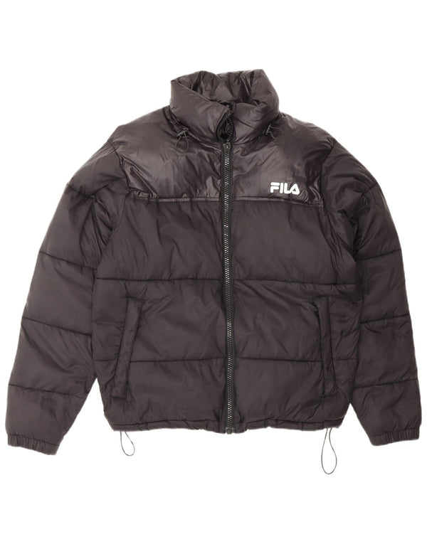 Fila Herre Loose Fit Polstret Jakke UK 36 Small Black Nylon