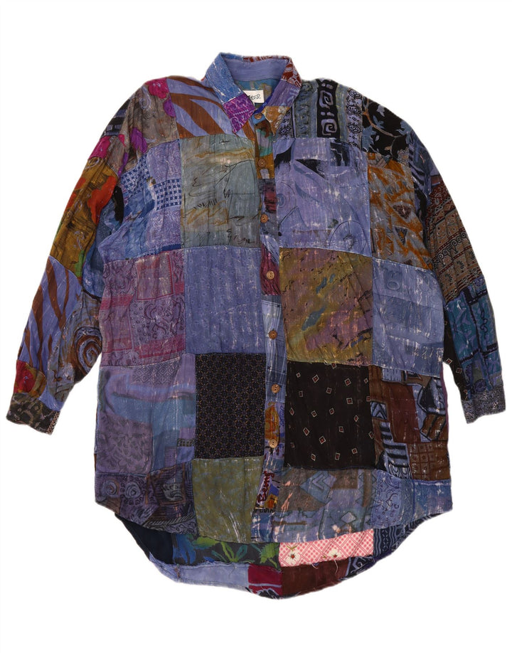 We Be Bop Kvinder Oversized Skjortekjole UK 18 XL Flerfarvet Patchwork
