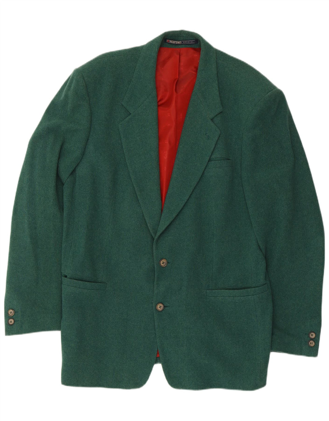 Redpoint Herre 2 Button Blazer Jacket UK 40 Large Green Lambswool