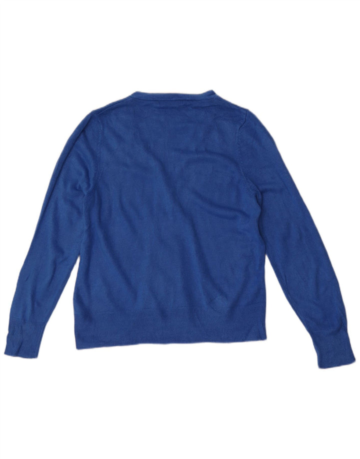 Marks & Spencer Dame Cardigan Sweater UK 16 Stor Blå Akryl