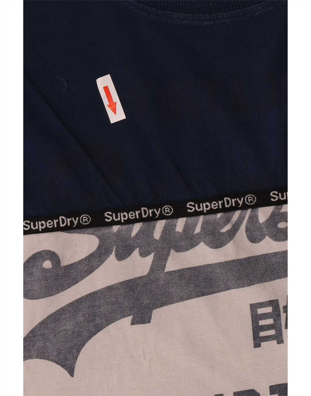 Superdry Herre Extra Slim Grafisk Top Langærmet 2XL Blå Colourblock