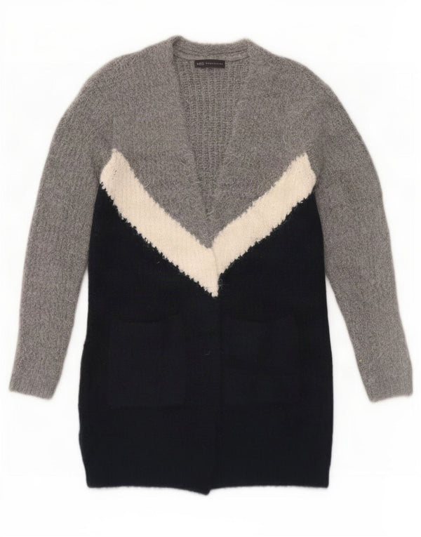 Marks & Spencer Dame Longline Cardigan Sweater UK 10 Small Navy Blue