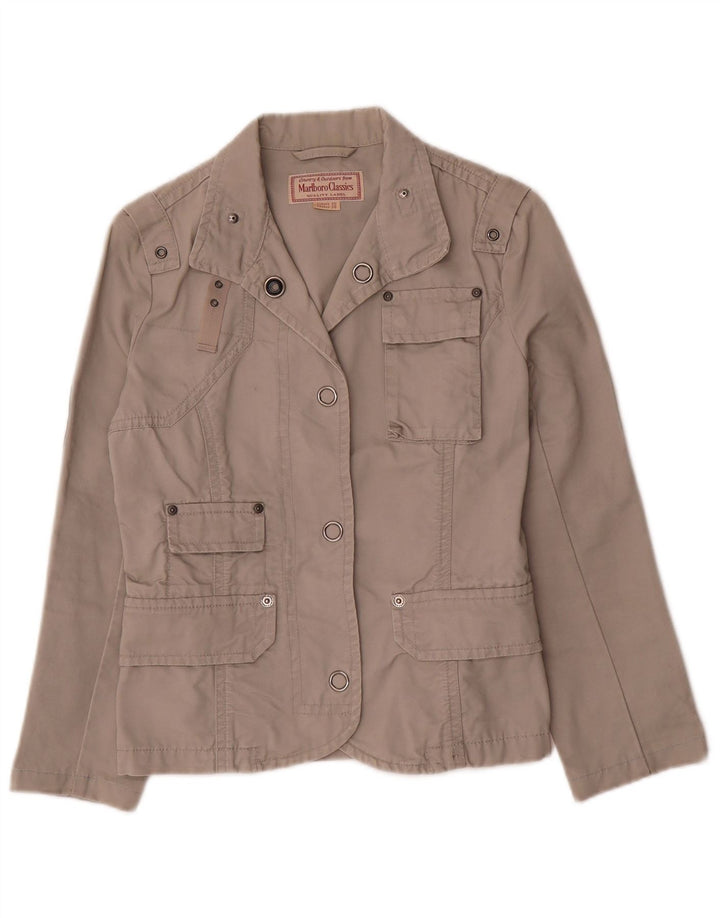 Marlboro Classics Kvinder Utility Jacket EU 36 Small Beige Bomuld