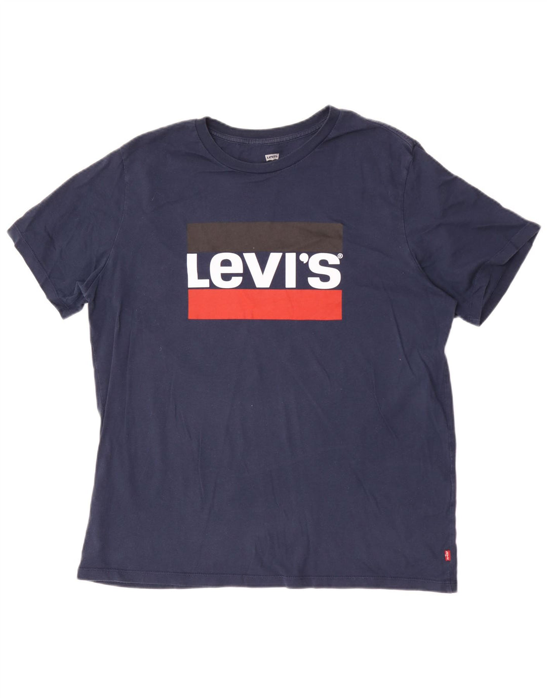 Levi's Herre Standard Fit Grafisk T-Shirt Top Stor Marineblå