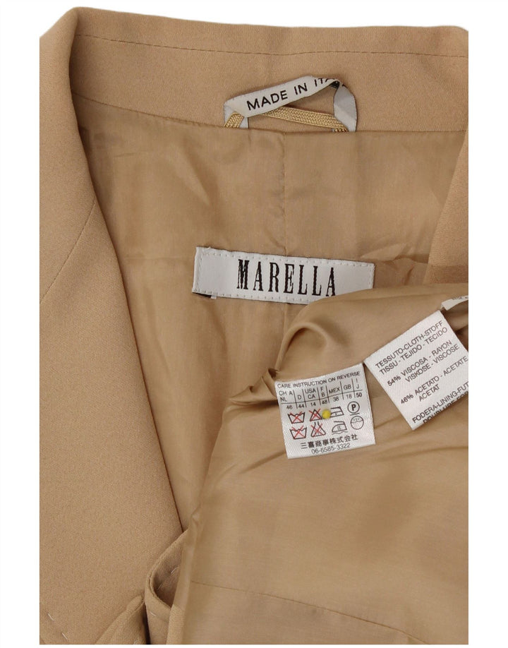 Marella Dame 3-knaps blazerjakke UK 18 XL Beige Viscose