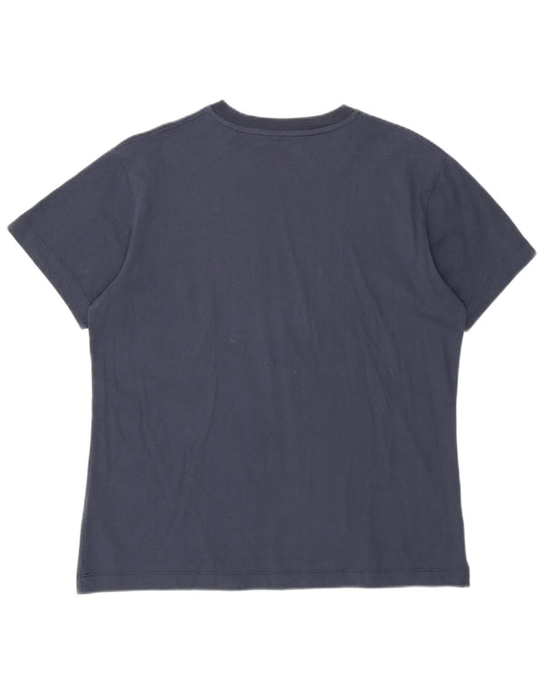 Jack Wolfskin T-shirt top til kvinder UK 14/16 Stor marineblå bomuld
