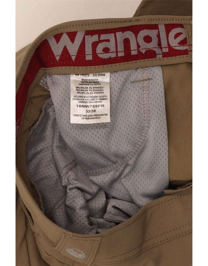Wrangler Herre Vandre Cargo Bukser W33 L30 Khaki Nylon