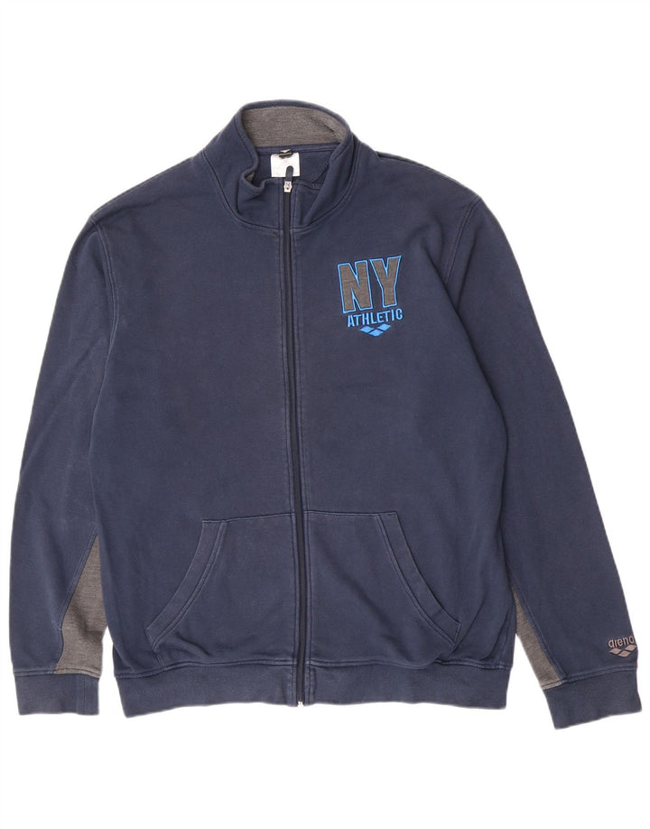 Arena Herre grafisk træningsdragt Topjakke XL Navy Blue Colourblock