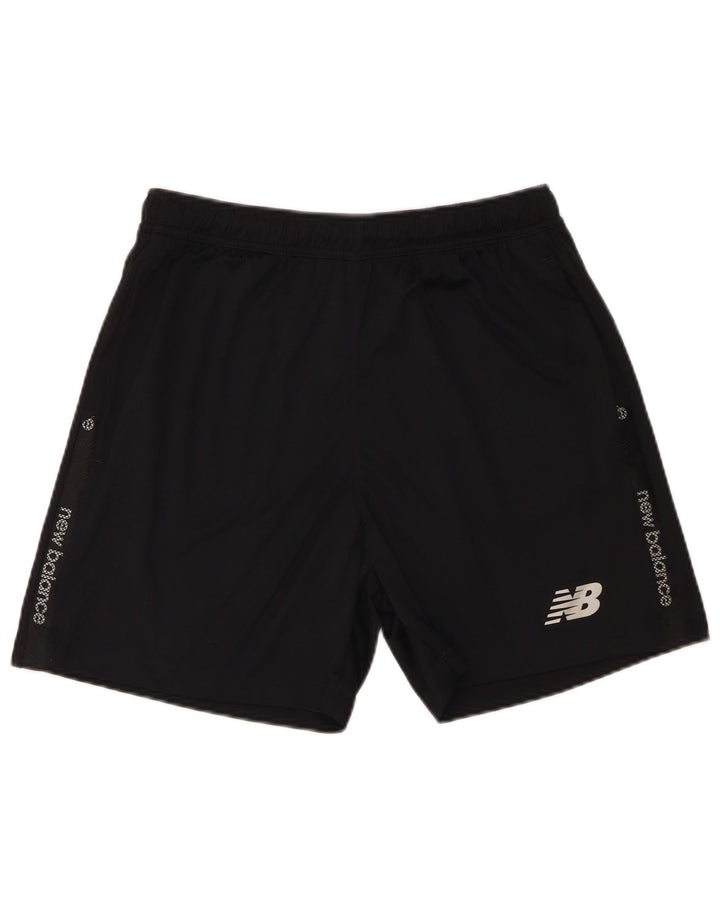 New Balance Herre grafiske sportsshorts store sorte polyester