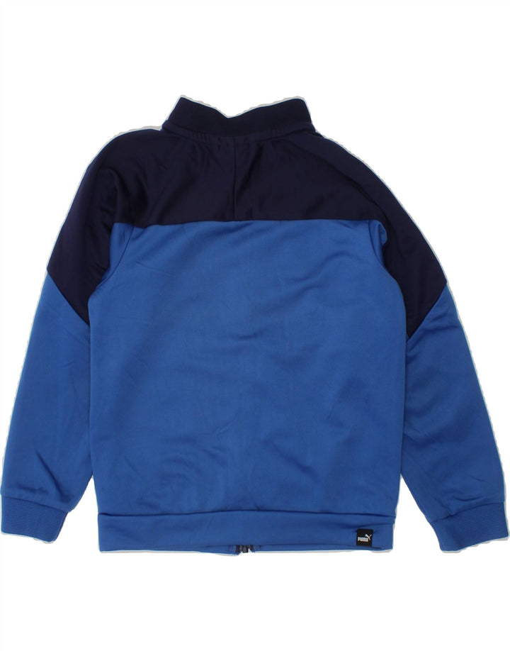 PUMA Boys Graphic Tracksuit Top Jacket 2-3 Years Blue Colourblock Vintage Puma and Second-Hand Puma from Messina Hembry 
