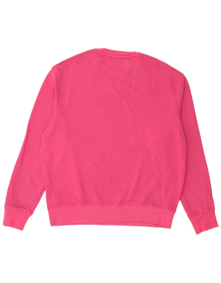 JACK WILLS Dame Oversized Sweatshirt Jumper UK 14 Medium Pink Bomuld
