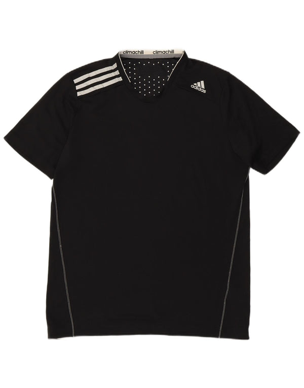Adidas Herre Climachill T-Shirt Top Medium Sort Polyester
