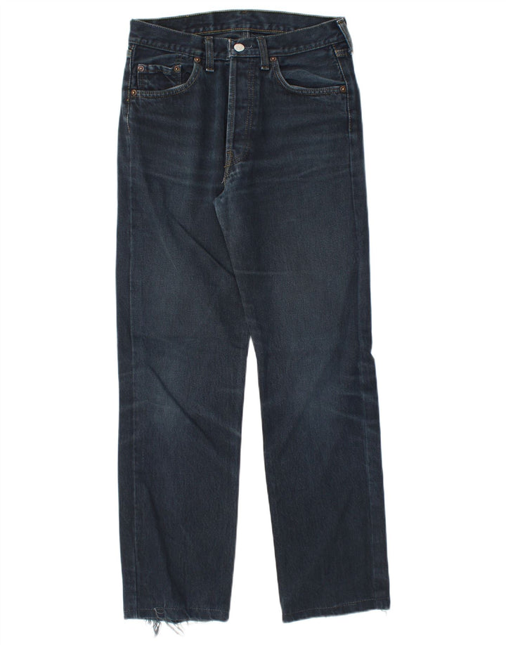 Levi's Dame 501 Straight Jeans W29 L28 Marineblå Bomuld