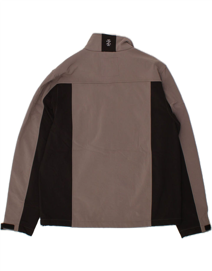IZOD Mens Tracksuit Top Jacket XL Grey Colourblock Polyester Vintage Izod and Second-Hand Izod from Messina Hembry 