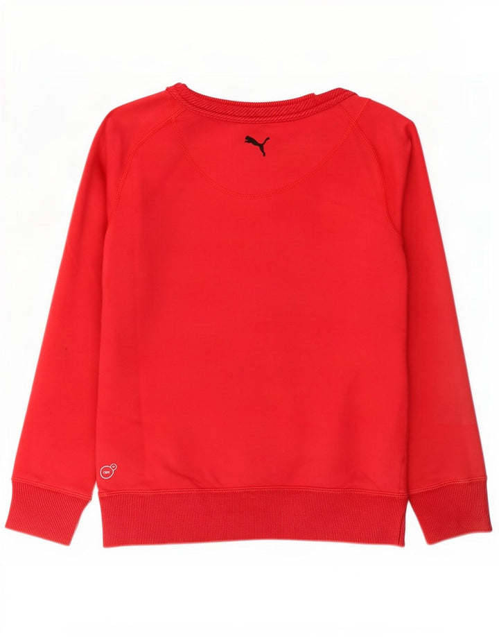 Puma Graphic Sweatshirt Jumper UK 10 Lille rød bomuld