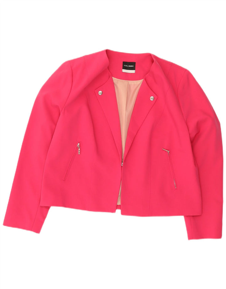 Fiorella Rubino Dame Bolero Jacket UK 16 Large Pink Polyester Modern