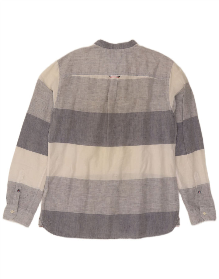 Tommy Hilfiger Herre Regular Fit skjorte Stor flerfarvet stribet linned