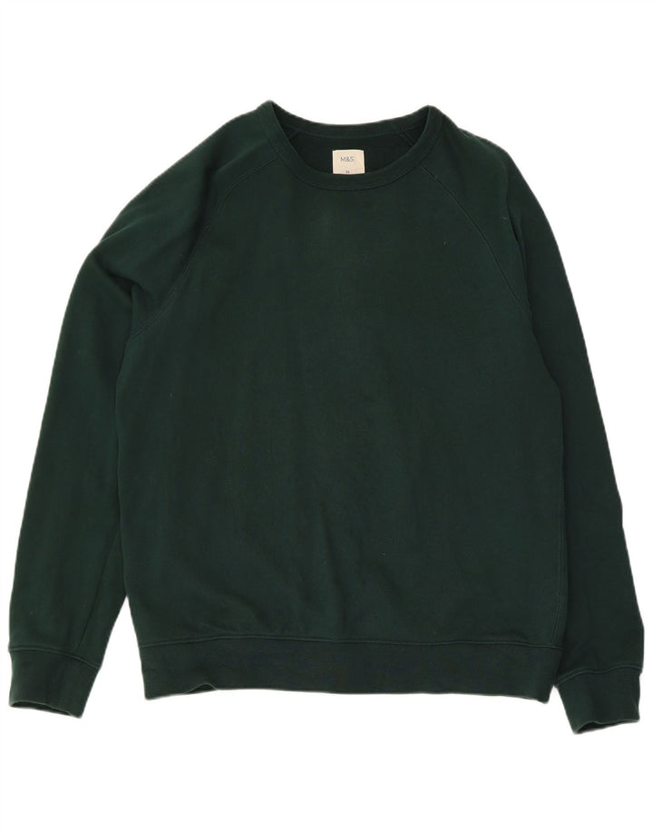 Marks & Spencer Herre sweatshirt Jumper Medium Grøn Bomuld