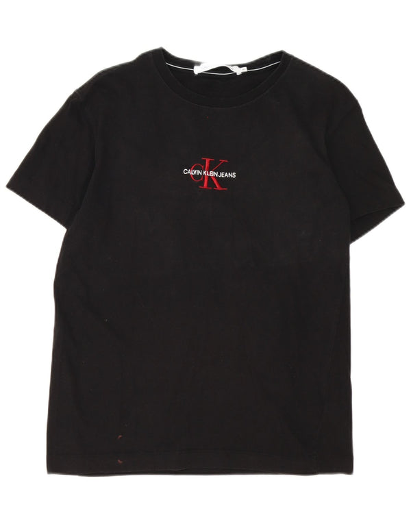 Calvin Klein Jeans Herre grafisk T-shirt Top Medium Sort Bomuld