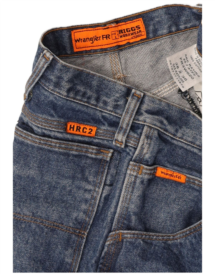 WRANGLER Straight jeans til mænd W38 L36 blå bomuld