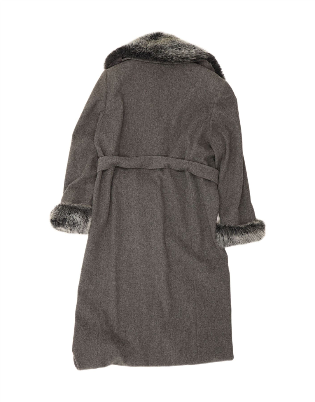 BETTY BARCLAY Dame Overfrakke UK 16 Stor Grå Ny Uld